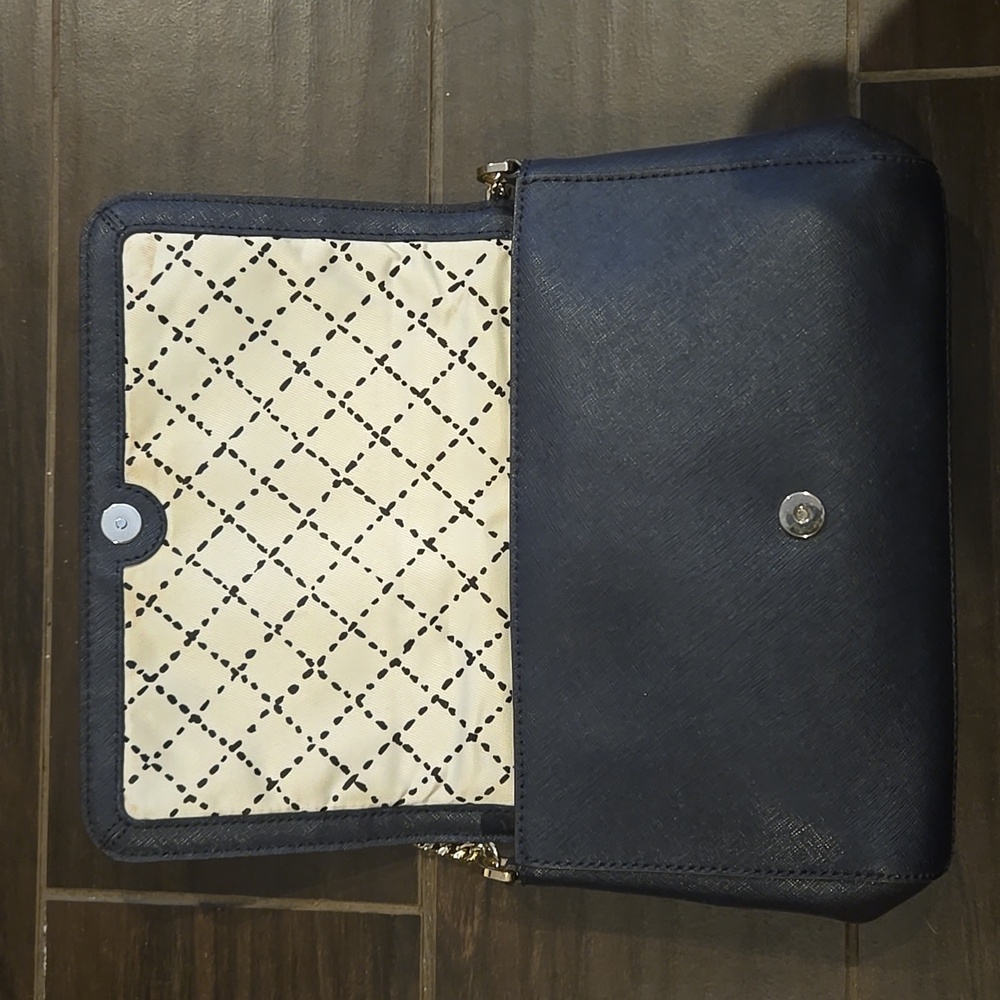 Kate Spade Navy Blue Under Shoulder Arm/Wrist Purse Clutch Purse - Picture 9 of 11